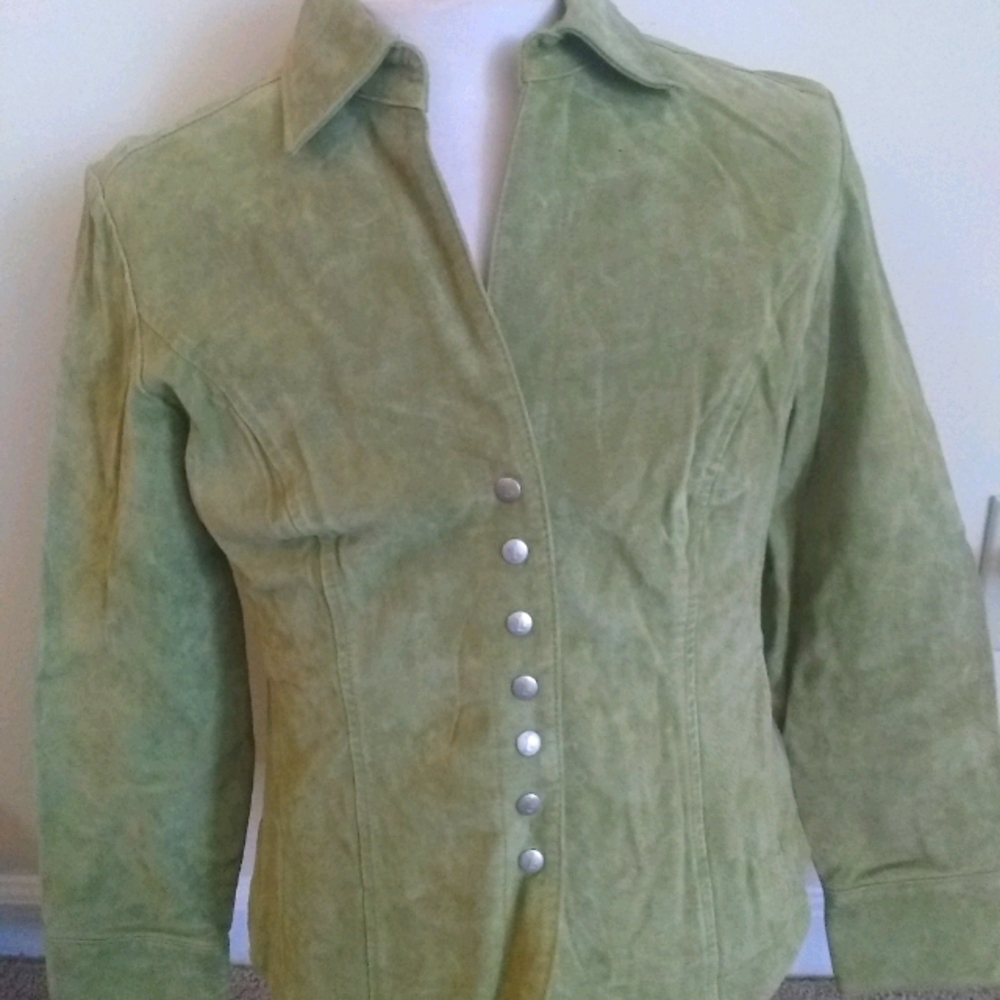Genuine suede lime green Jacket/Blazer